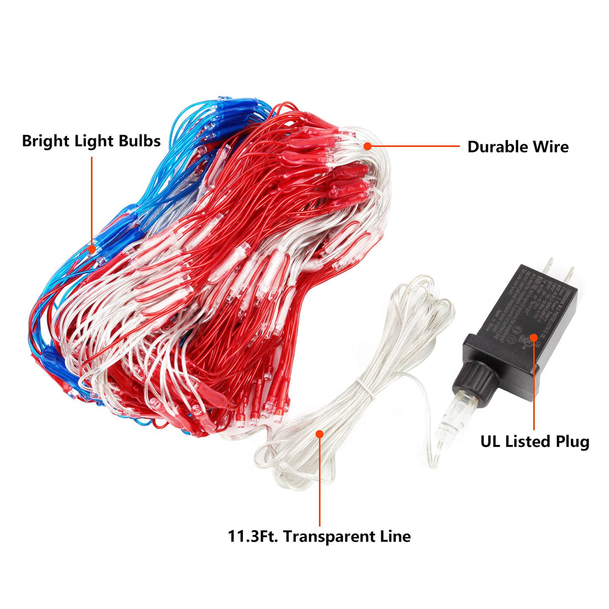 Super Larger Size American Flag Lights, July 4th Patriotic Lights with Ultra-Bright 420 LED, Waterproof Led Flag Net Light of USA, 4th of July Decor Independence Day Memorial Day Renoliss
