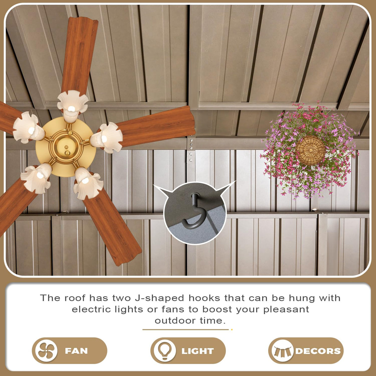 EROMMY 12' x 20' Sunroom, All-Season Gazebo Solarium with Galvanized Steel Roof, Aluminum Frame, Outdoor Permanent Sun Room with Sliding Doors EROMMY