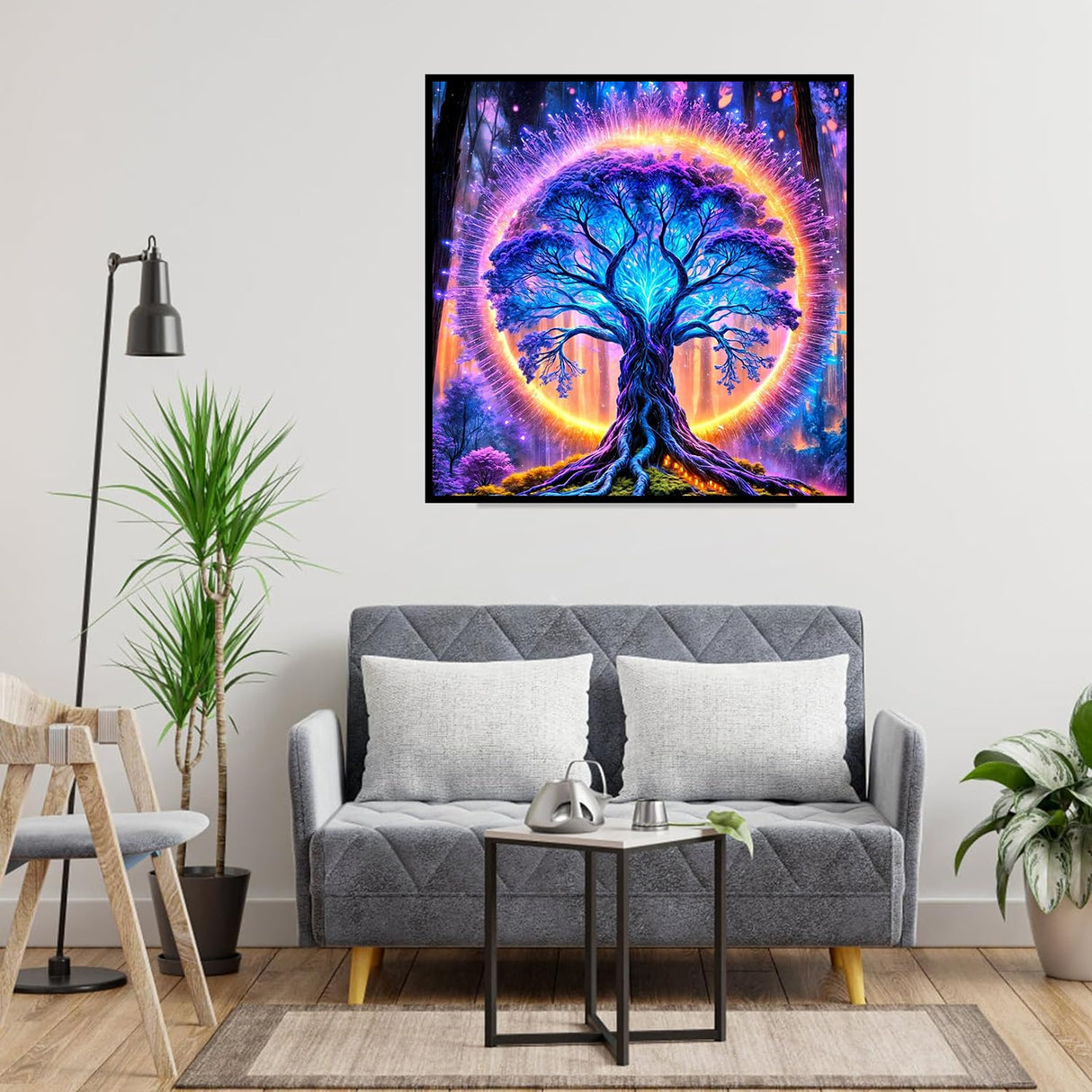 Ekuxom Tree of Life Diamond Art Kits for Adults, 5D Diamond Painting Kits for Adults Beginners, DIY Round Drill Diamonds Gem Art for Crafts Home Wall Decor 14x14inch Ekuxom