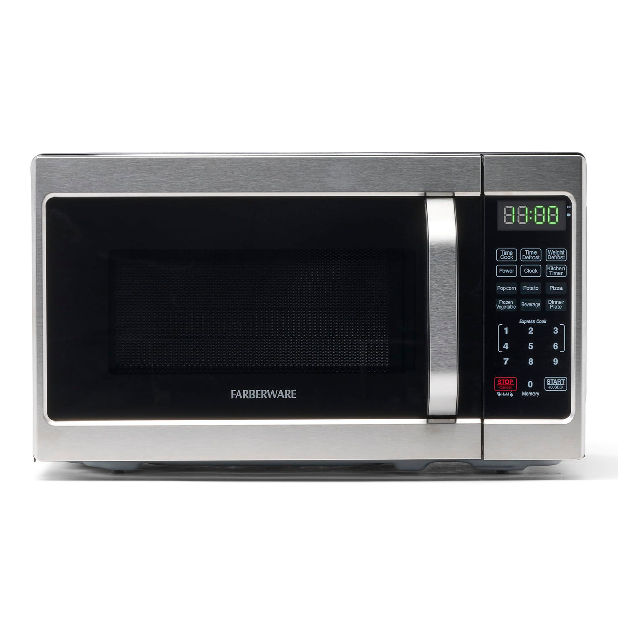 Farberware Countertop Microwave 700 Watts, 0.7 Cu. Ft. - Microwave Oven With LED Lighting and Child Lock - Perfect for Apartments and Dorms - Easy Clean Stainless Steel Farberware