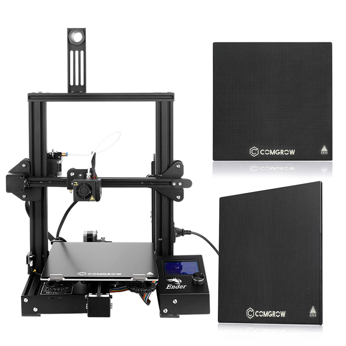 Comgrow 2PCS Ender 3 Pro Glass Bed, Upgraded Tempered Glass Plate with Bed Clips, Ender 3 Build Plate 235x235x4mm for Creality Ender 3 Pro/Ender 3 V2/Ender 3 V2 Neo/Ender 3 Neo/3 S1/3 S1 Pro/5 Pro Comgrow