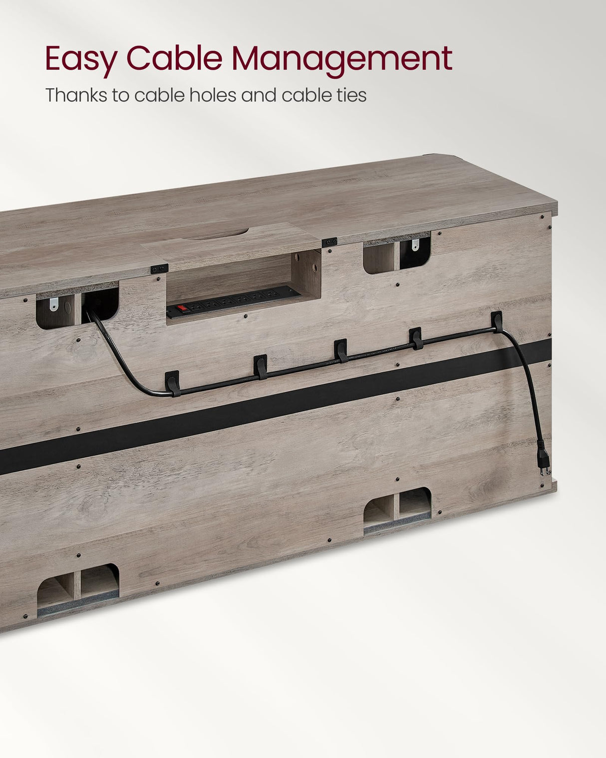 VASAGLE TV Stand for TVs up to 65 Inches, Farmhouse Entertainment Center with Sliding Barn Doors, TV Console Table for Living Room, Heather Greige ULTV324K02 VASAGLE