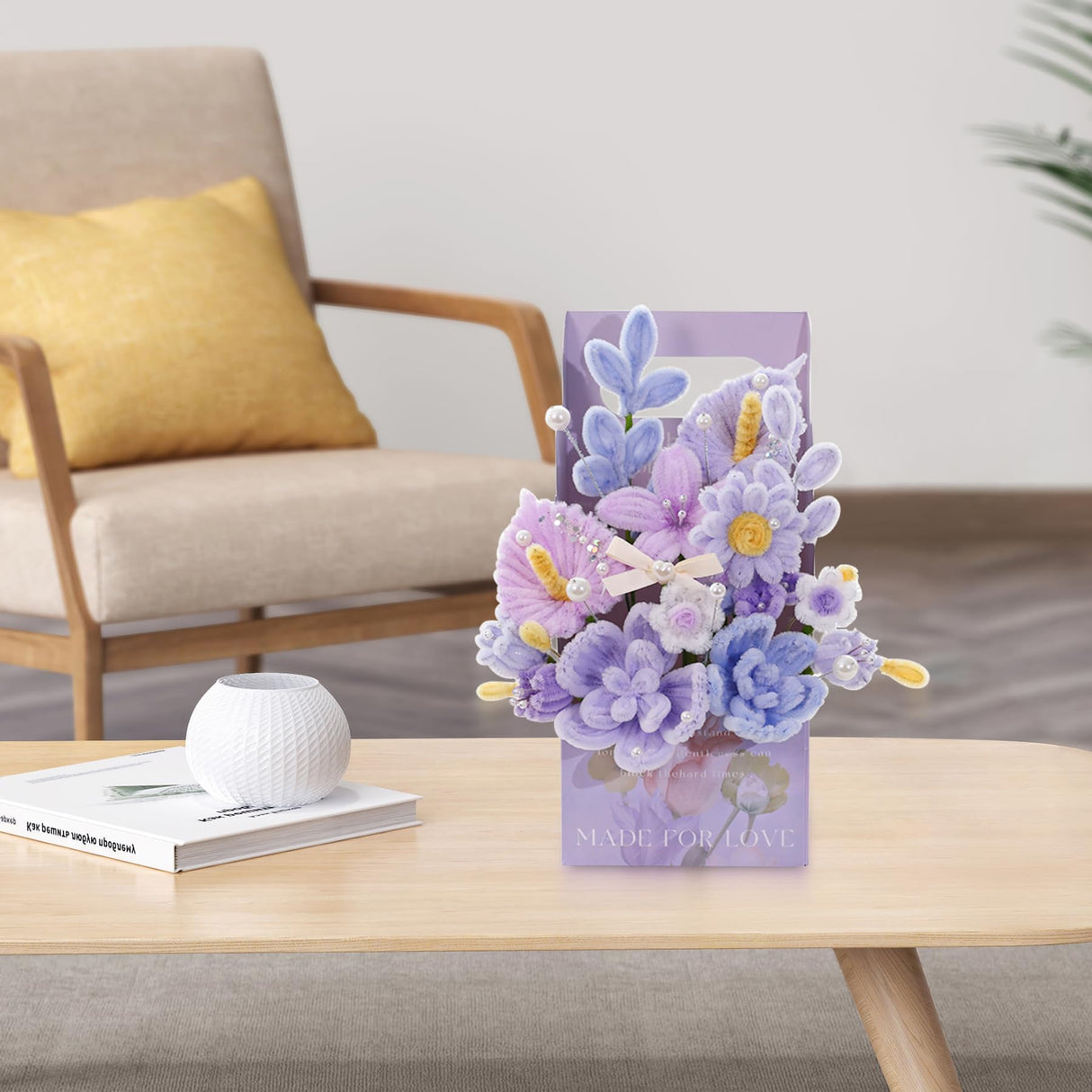 ERNTRNL Pipe Cleaners Craft - Pipe Cleaners Flower Making Kit, Pipecleaners Craft Kit, DIY Flower Bouquet Kit, Pipe Cleaners Bulk for Crafts Art Project Activity ERNTRNL