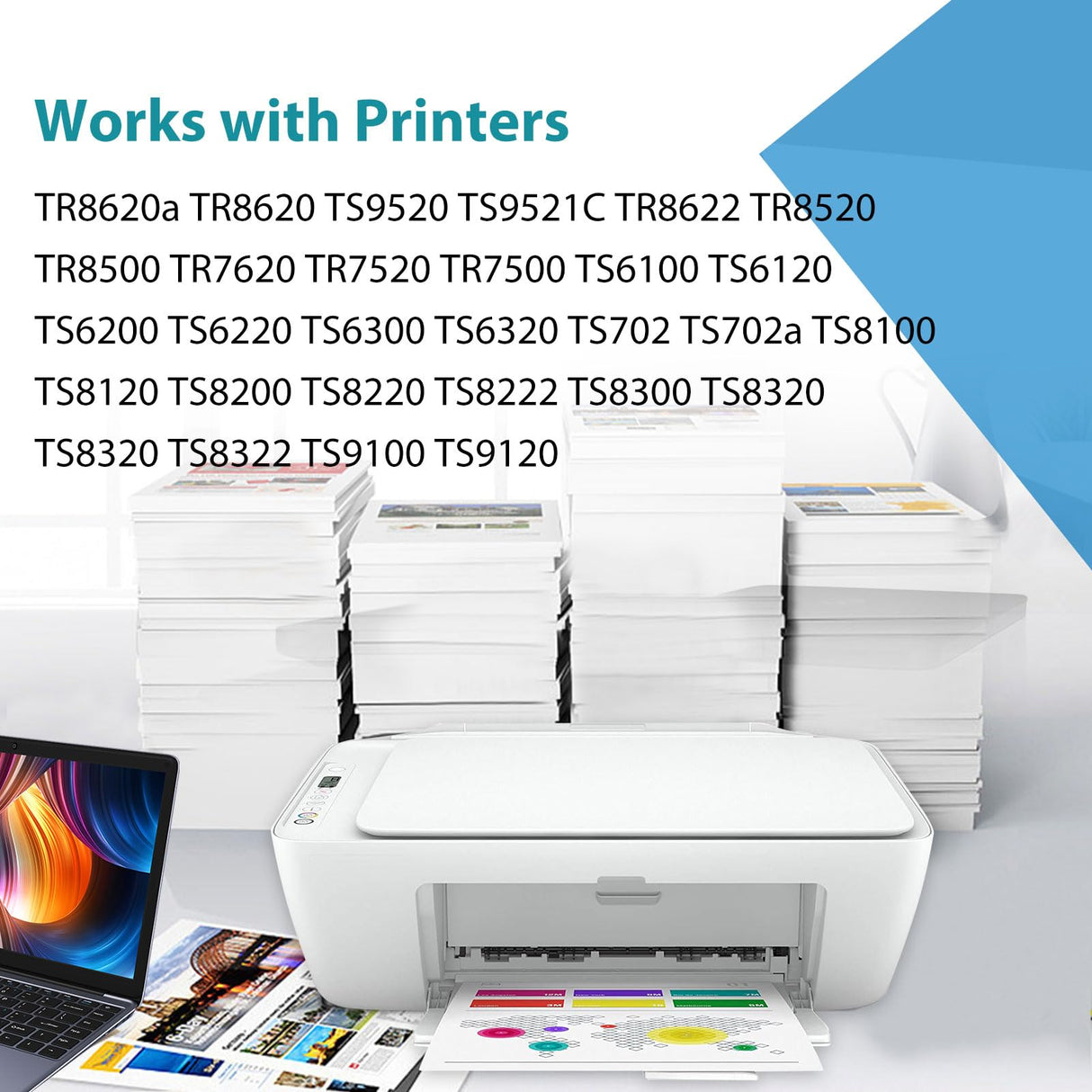 Relcolor 15 Pack 280 281 XXL Ink Cartridges Replacement for Canon PGI 280XXL/281XXL Cartridges 280XL 281XL TR8620a TR8620 TR8520 TR8600 TR7520 TS702a TS9520 TS9521C TS6120 TS6220 TS9120 TS6320 TS8220 Relcolor