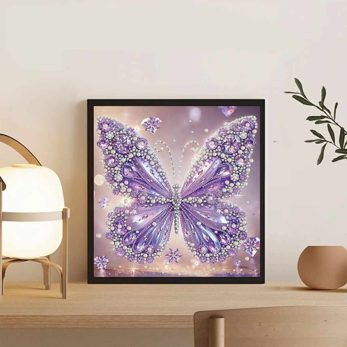 Aestalrcus Butterfly Diamond Art Kits for Adults, Butterfly Special Shape Diamond Painting Kits for Adults, DIY Gem Art Crystal Rhinestones for Gift Home Wall Decor 12x12 Inch Aestalrcus