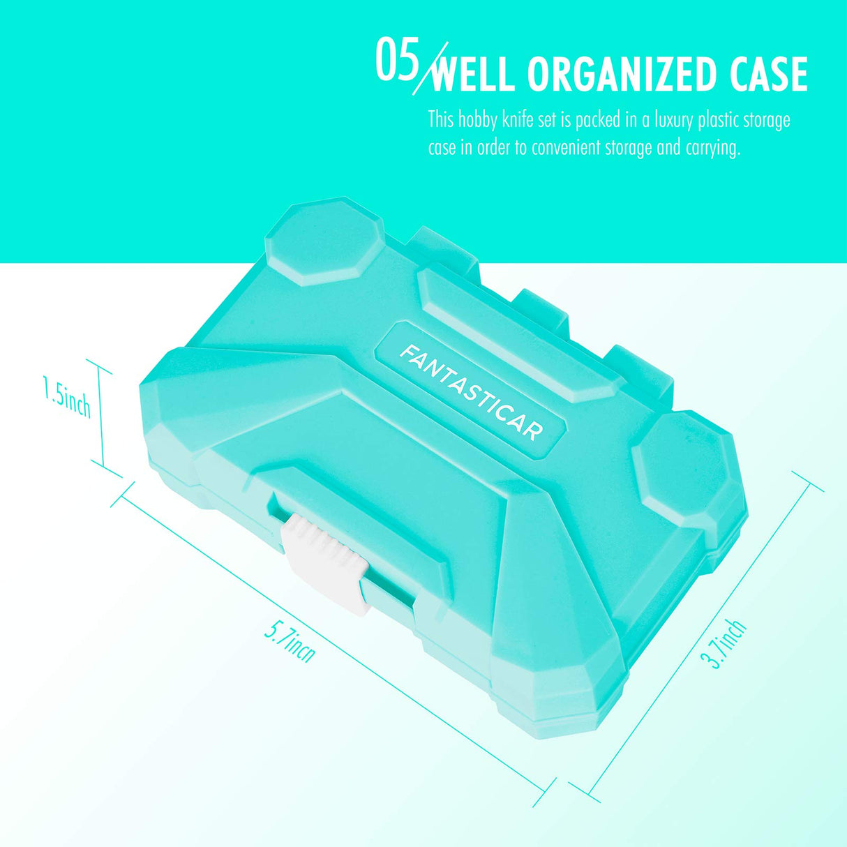 FantastiCAR 29pcs Craft Knife, Precision Cutter Hobby Knife Blades Set for Art Work, Scrapbooking, Stencil, Architecture Modeling, Wood Leather Working (Aqua Blue) FantastiCAR