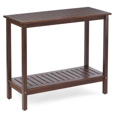 Mederlo Acacia Wood Console Table, Entryway Living Longs for Living Room, Indoor Outdoor Furniture