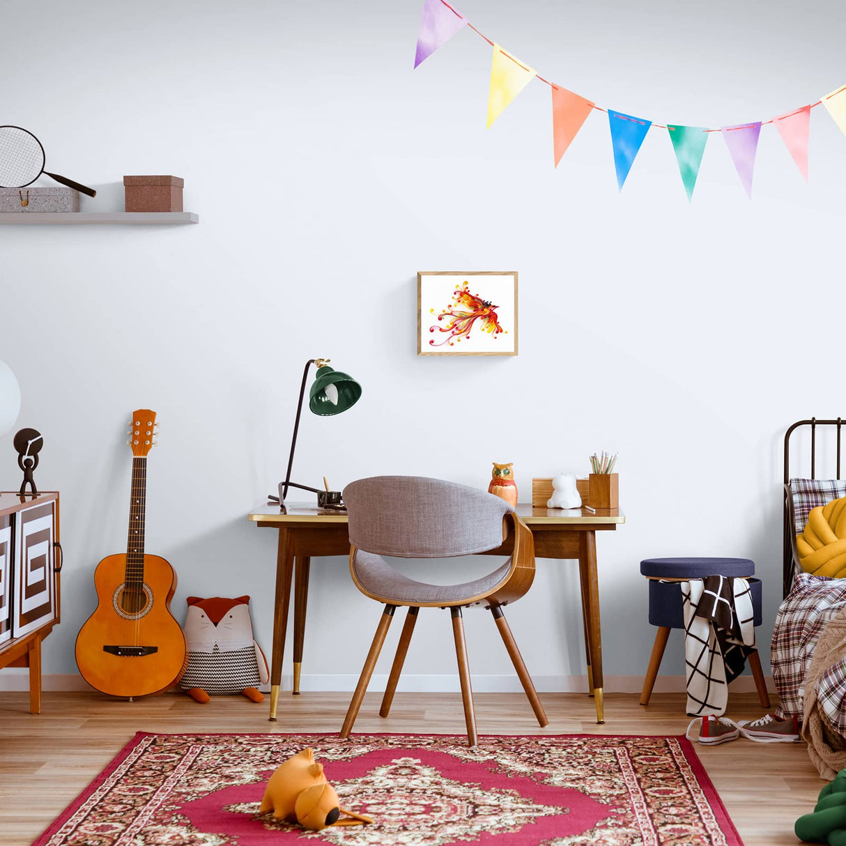 Uniquilling Quilling Kit, Paper Quilling Kits, 8 * 10-in Phoenix Paper Filigree Kits with Quilling Tools& Using Manual, DIY Quilling Artwork Modern Wall Art for Living Room Uniquilling