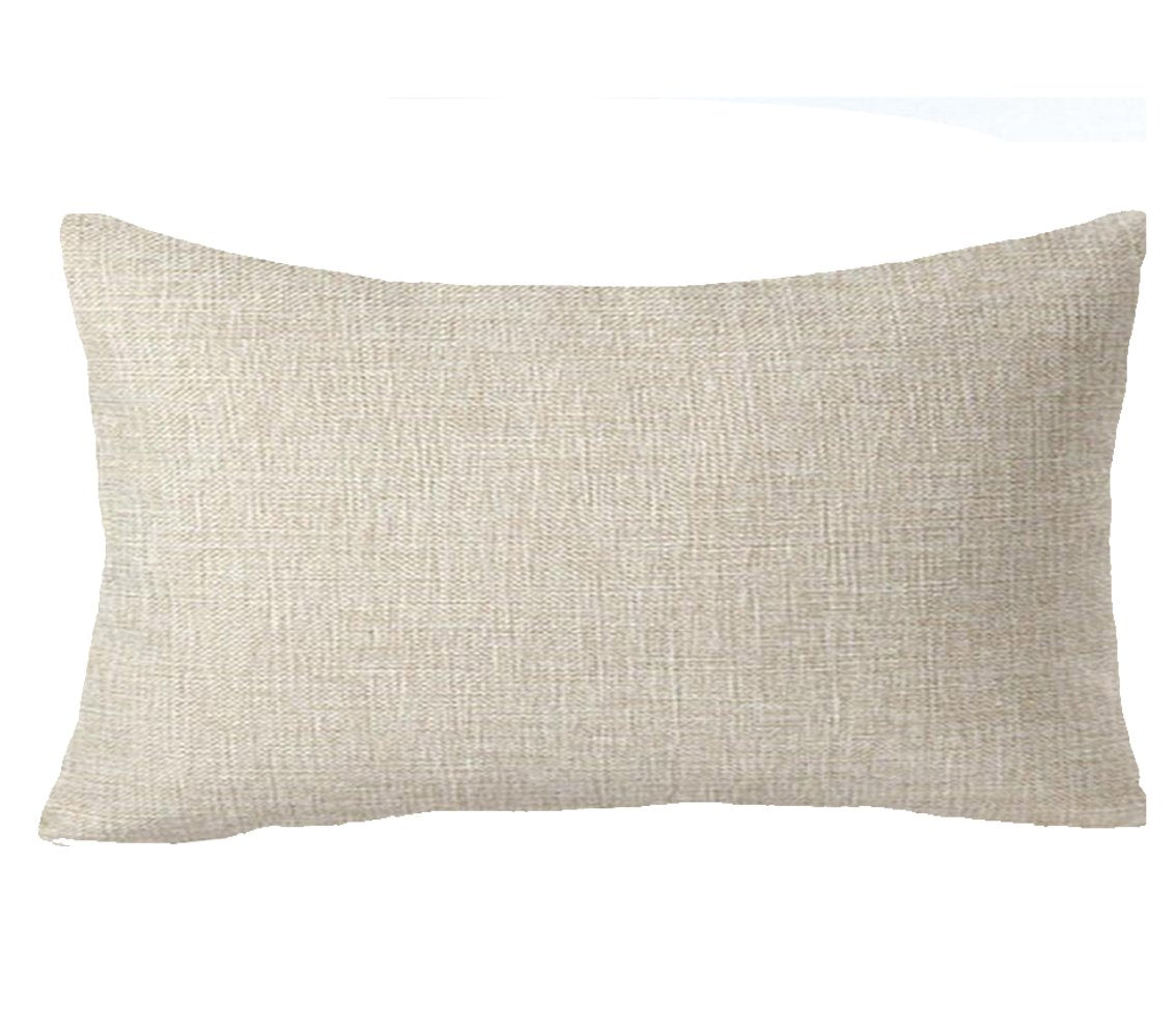 FELENIW Happy Winter Snowflakes Merry Christmas Throw Pillow Cover Cushion Case Cotton Linen Material Decorative Lumbar 12X20 inches FELENIW