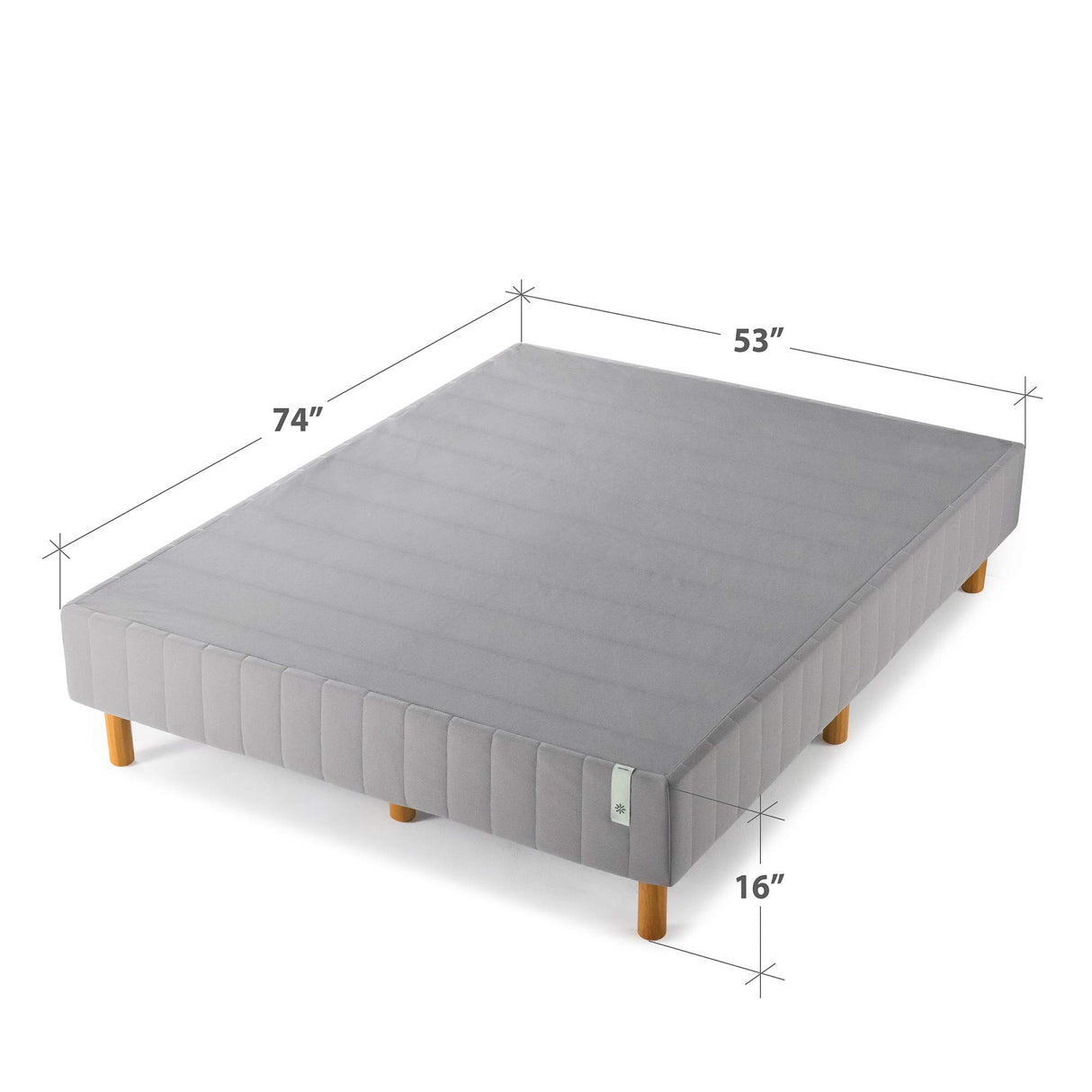 ZINUS GOOD DESIGN Award Winner Justina Metal Mattress Foundation, 16 Inch Platform Bed, No Box Spring Needed, Full, Grey Zinus