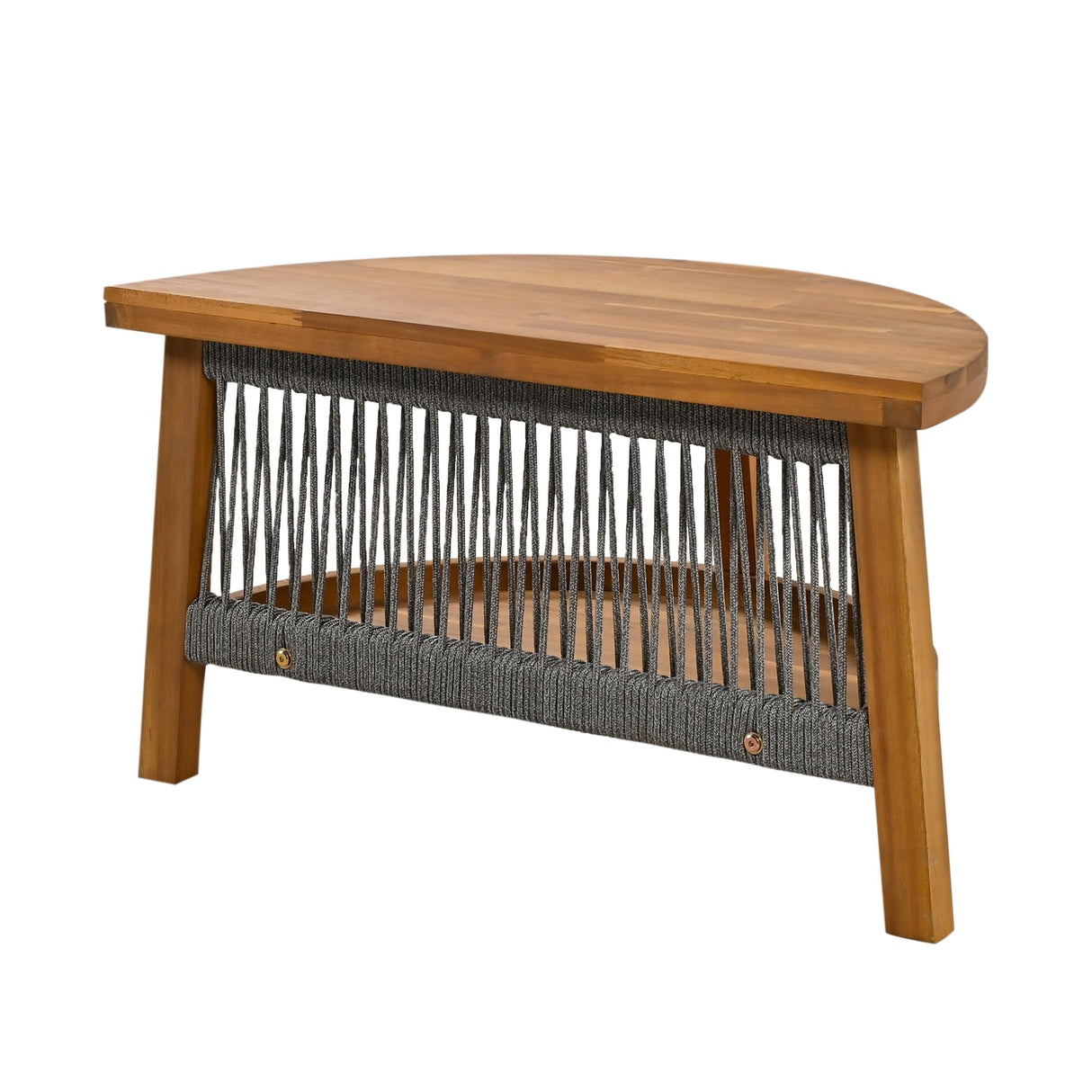 NCKMYB Curved Outdoor Sofa Round Patio Furniture for 6 Persons, 2 Half Moon Outdoor Conversation Set with Coffee Table for Garden Backyard Terrace, Beige NCKMYB