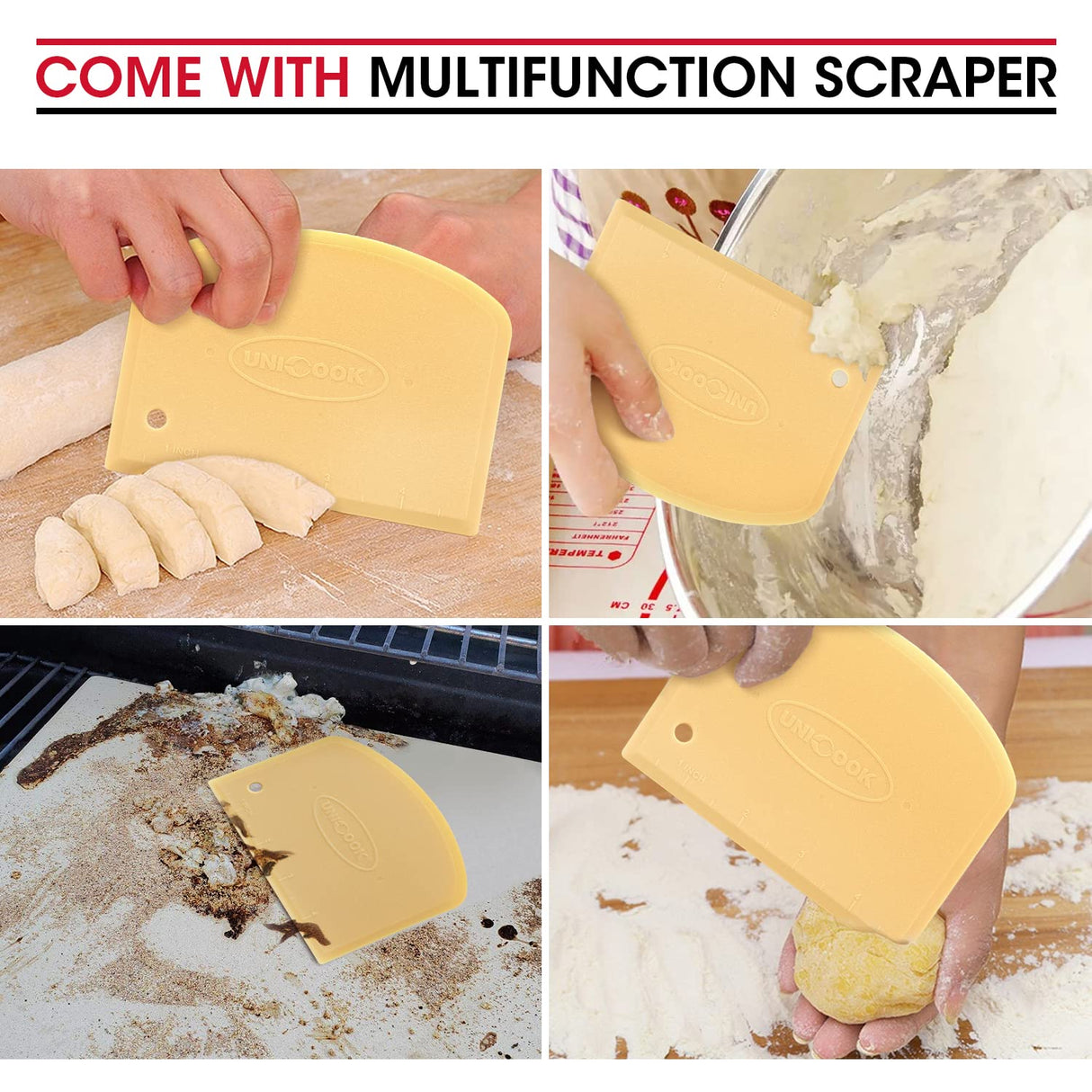 Unicook Extra Large Pizza Stone 24”x18” for 30” or Larger Standard Ovens, Durable Rectangular Baking Stone, Ideal for Baking Crispy Pizzas, Bread and Cookies, Not Fit for 24” and 27” Compact Ovens Unicook