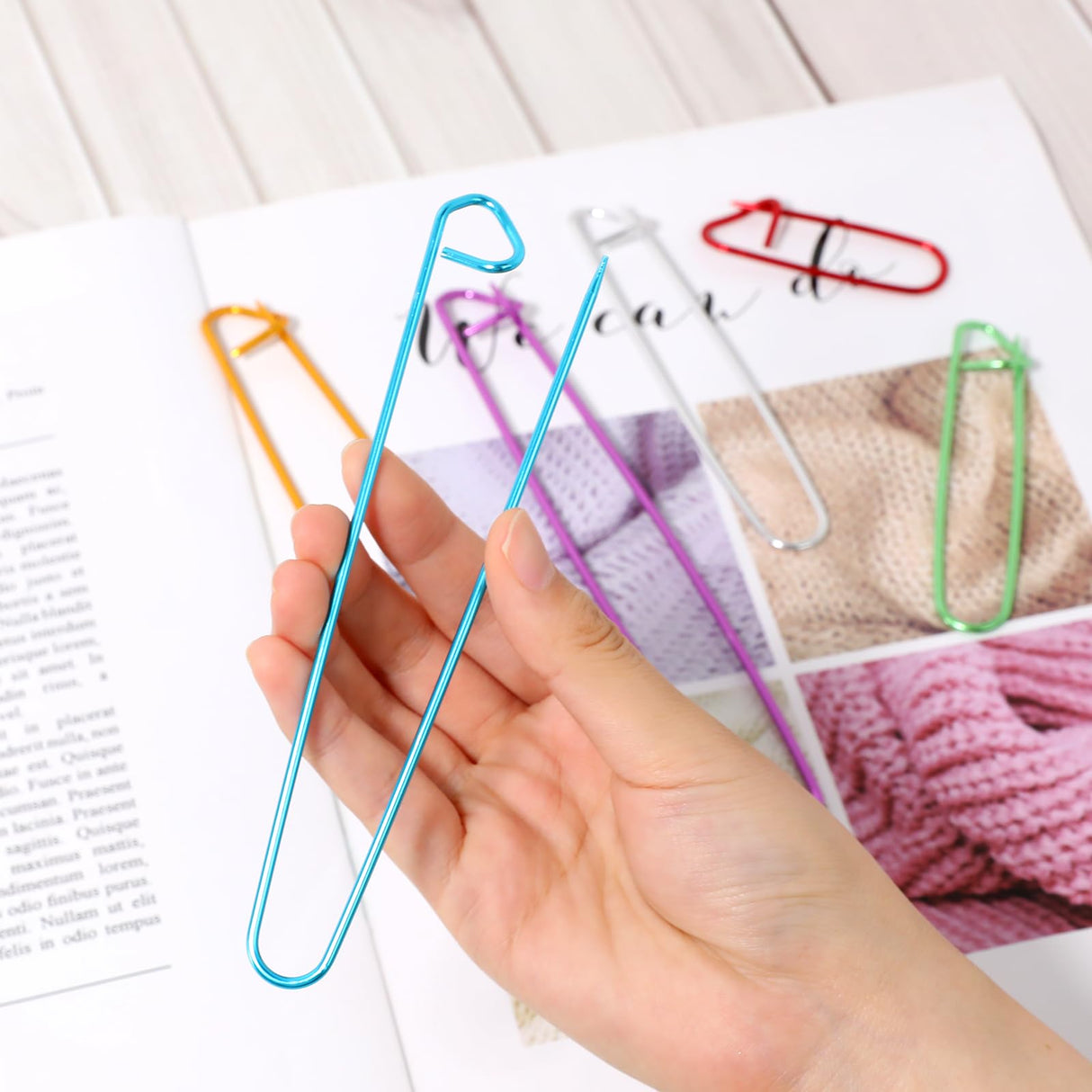 8 PCS Knitting Stitch Holder 6 Size Aluminum Yarn Stitch Holders Stitch Markers for Crocheting Practical Knitting Crochet Tools for Knitting Notions or Crochet Sliverdew