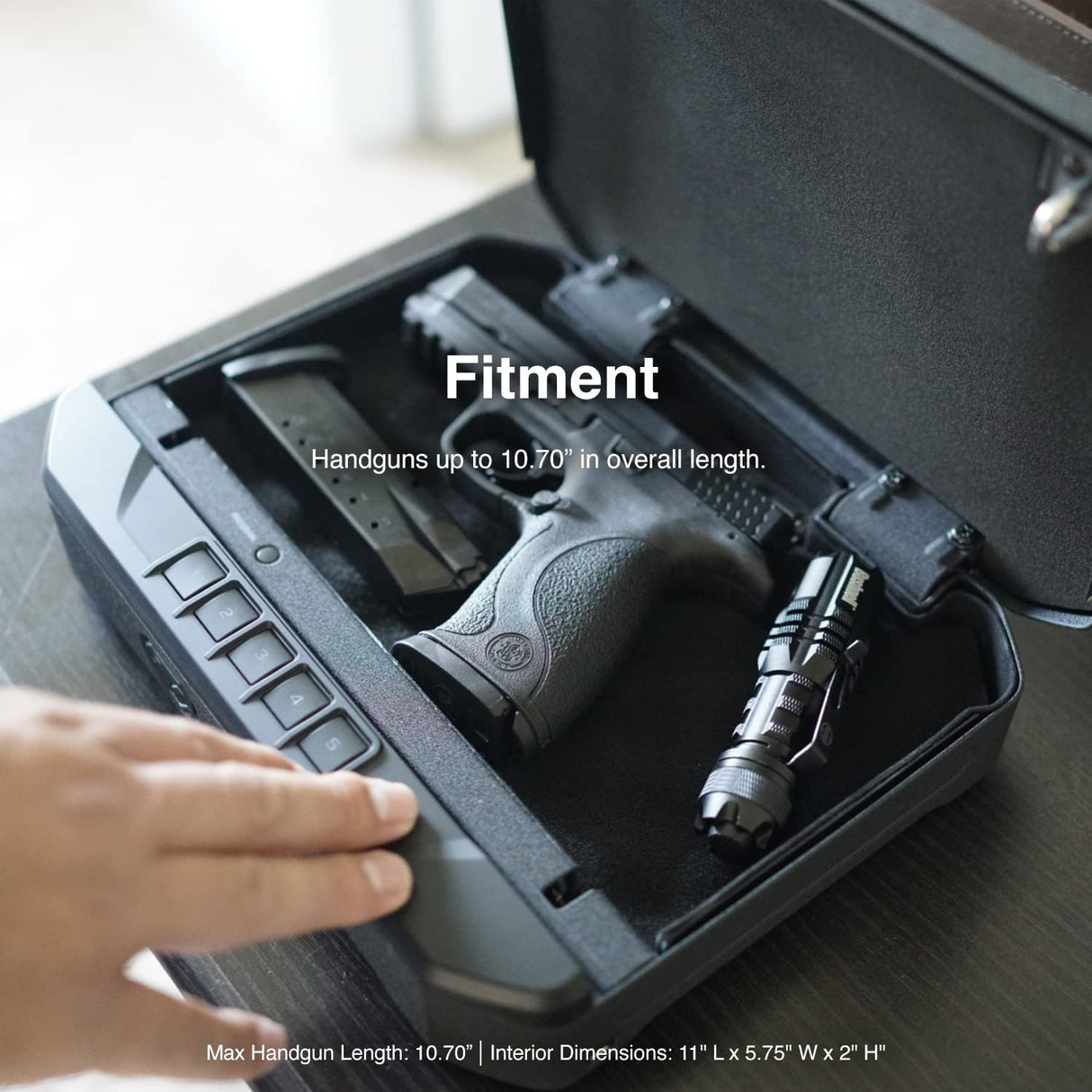 VAULTEK Essential Series Quick Access Handgun Safe with Auto Open Lid and Rechargeable Lithium-ion Battery (VE20) (Compact Safe) VAULTEK