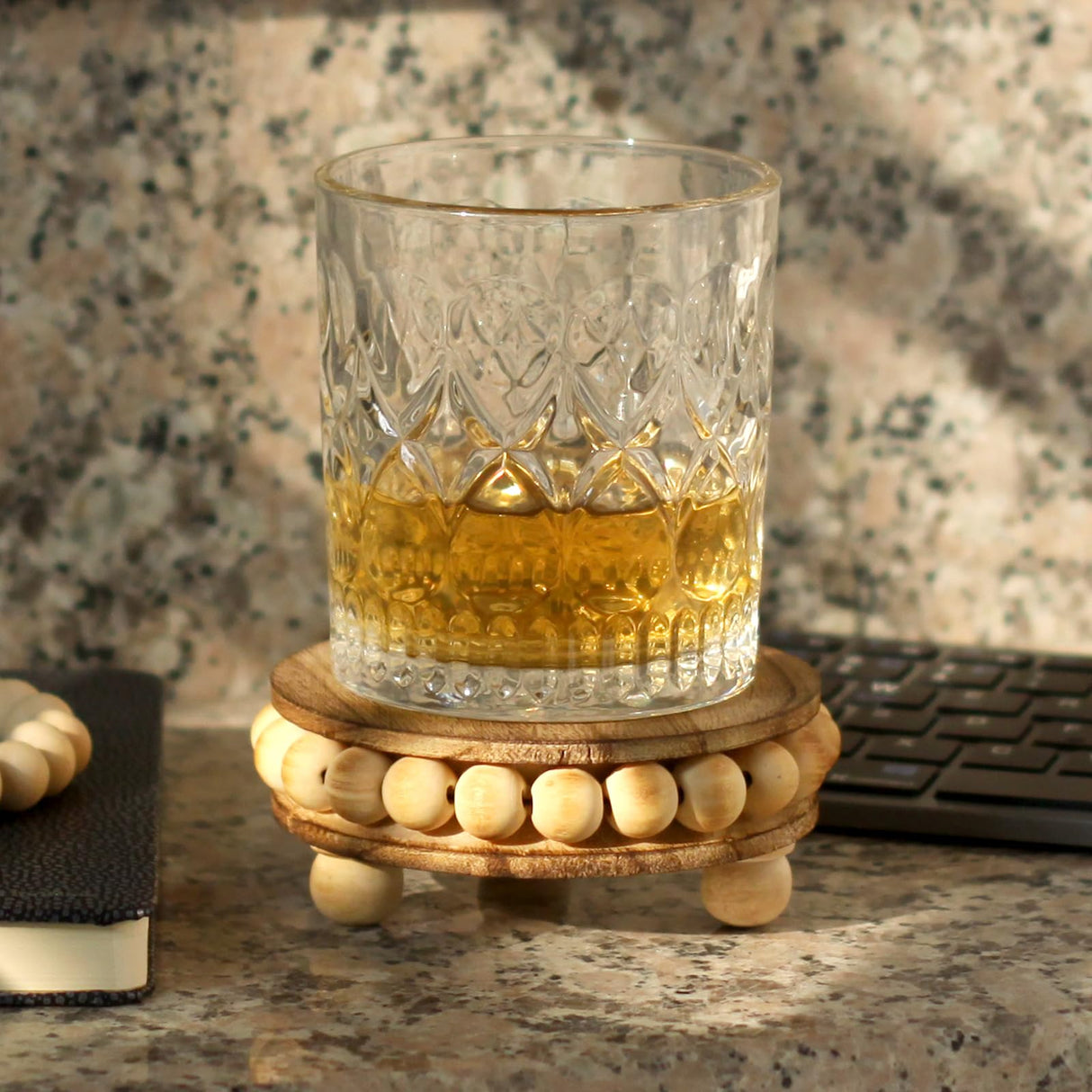 yunmanqiji 2 Pack Wood Riser, Risers for Decor,Pedestal Stand,Display Stand apply to Home Decor,Farmhouse Decor,Tiered Tray Decor(Brown, 4 Inches)… yunmanqiji