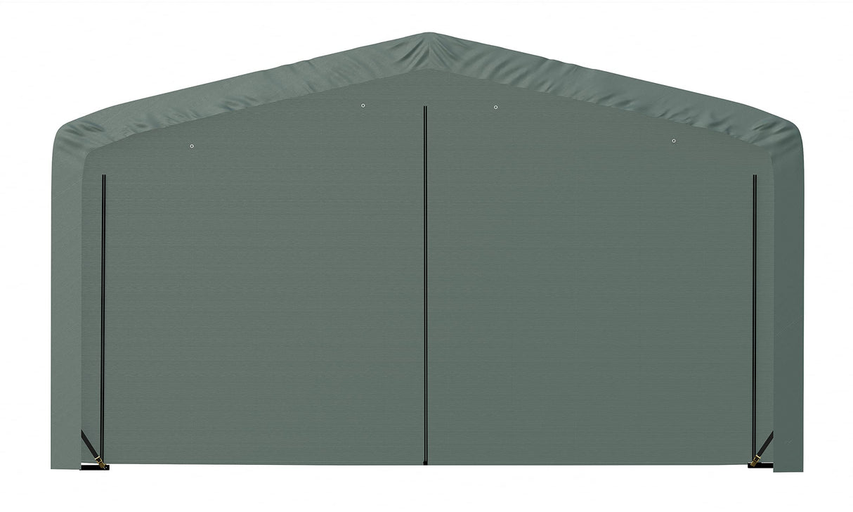 ShelterLogic ShelterTube Garage & Storage Shelter, 20' x 23' x 12' Heavy-Duty Steel Frame Wind and Snow-Load Rated Enclosure, Green ShelterLogic