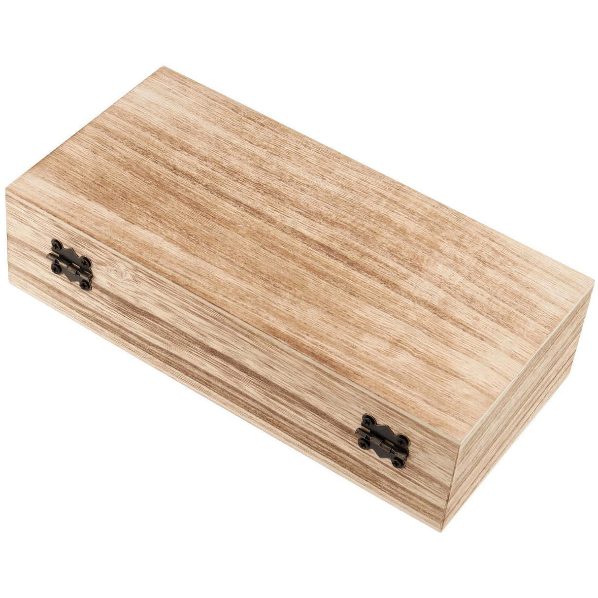 MUKLEI 12PCS Unfinished Wooden Boxes, 7.8 x 3.9 x 1.9 Inches Rectangle Wood Box with Hinged Lids, Small Storage Box for Crafts, Jewelry MUKLEI