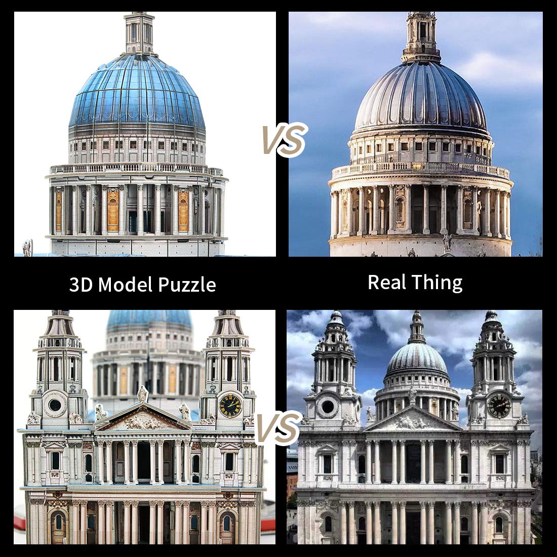 CubicFun 3D Puzzle - Large Saint Paul's Cathedral 3D Puzzles for Adults - Half-Opening Architecture, Enjoy Interior Views - Anniversary/Wedding/Souvenir/Birthday/Christmas/Teacher Gifts - 643 Pieces CubicFun