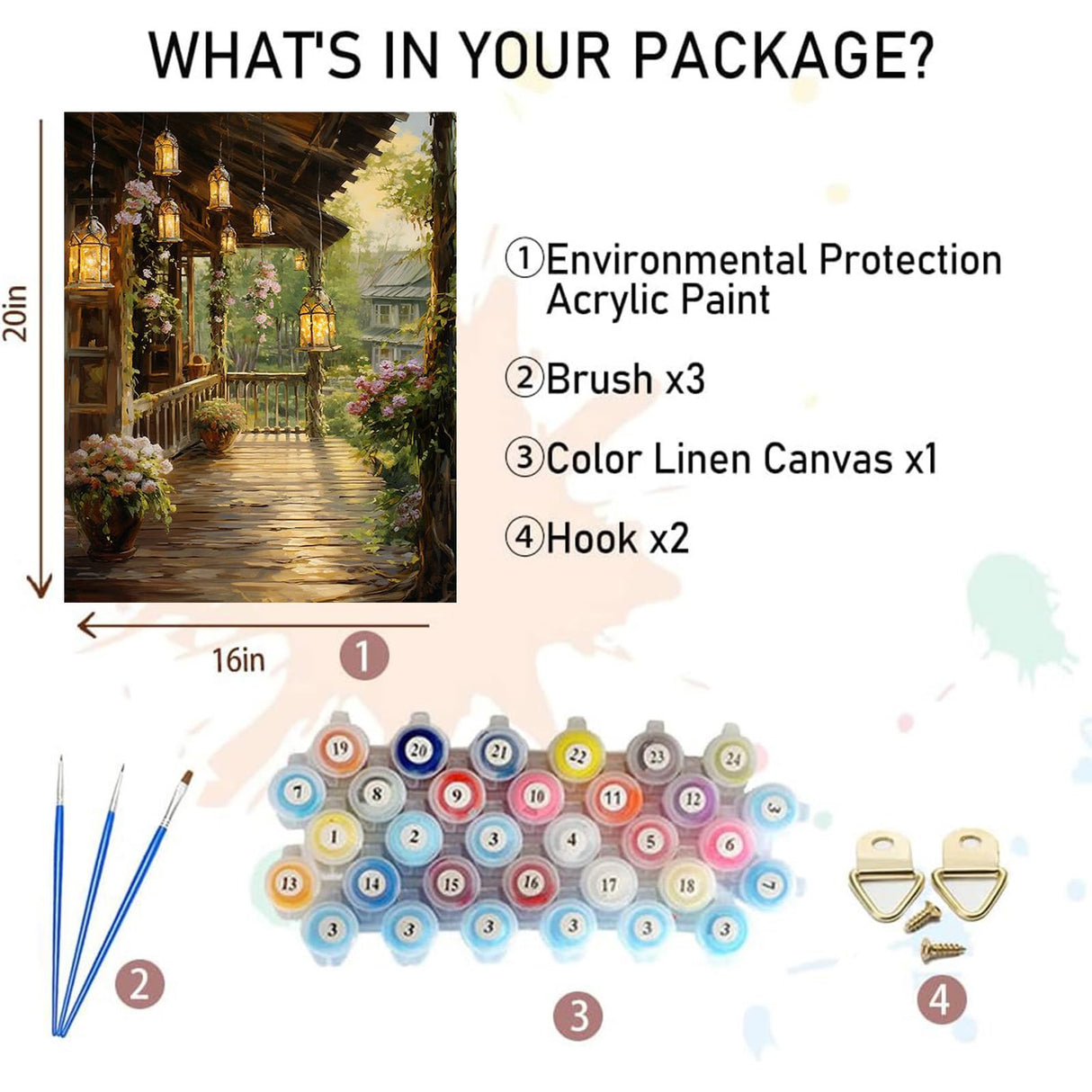 xackcme Landscape Paint by Numbers for Adults - Scenery Paint by Number on Canvas Without Frame, DIY Oil Painting for Gift Home Wall Decor (16x20 inch) xackcme