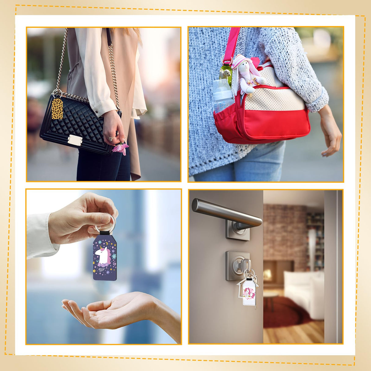 Talltalk 20 Pcs Leather Keychain Blanks Bulk Sublimation Keychain Blank PU Leather Glitter Heat Transfer Keyring(Black) Talltalk