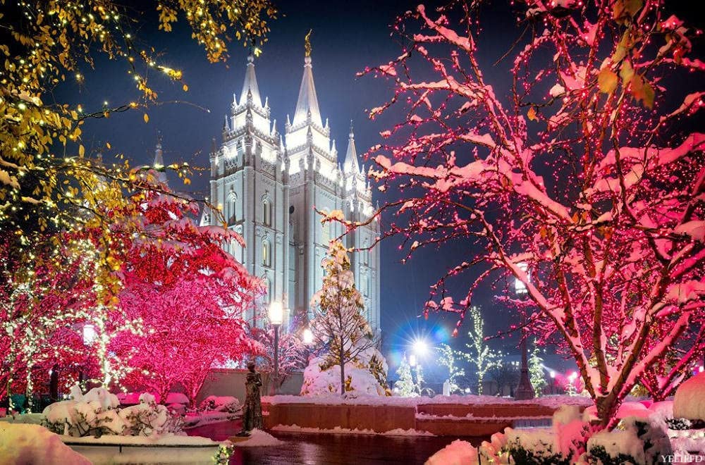 Diamond Painting Kits for Adults Kids Salt Lake Temple Scenery DIY 5D Diamond Painting Arts Craft for Home Wall Decor Birthday Gifts 12x16 in YEEIFFD