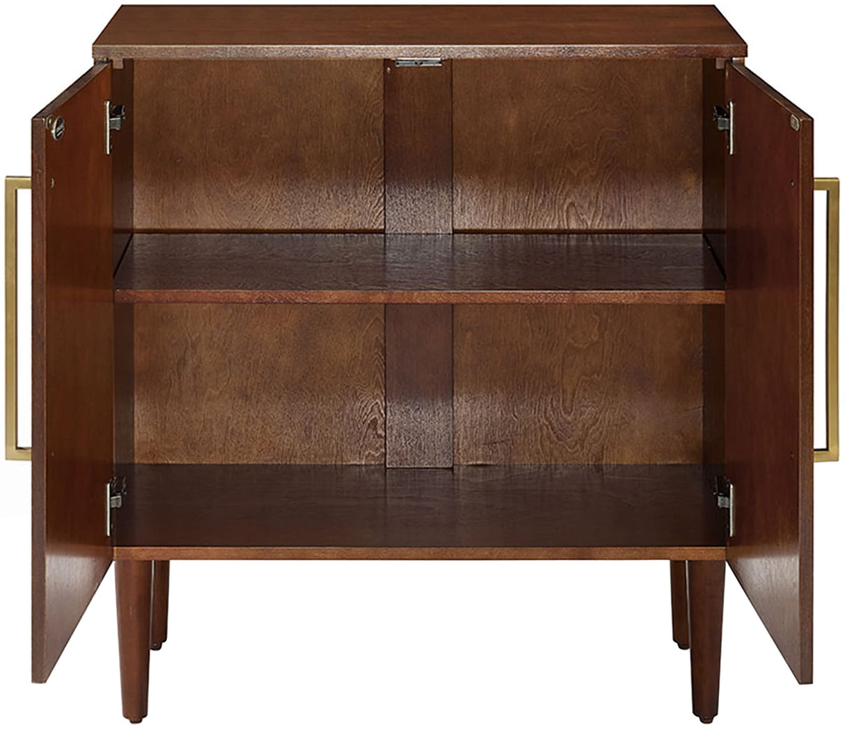 Crosley Furniture Everett Storage Cabinet and Record Player Stand with Vinyl Records Holder, Mahogany Crosley Furniture