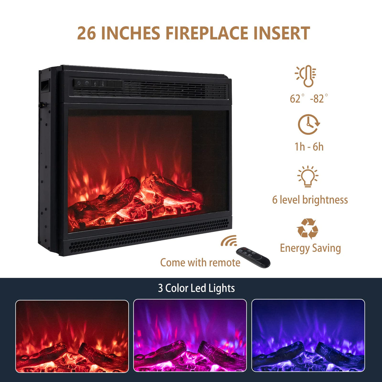 VINGLI Electric Fireplace with Mantel, Fireplace TV Stand for TVs Up to 85'', Modern Entertainment Center with Storage, TV Console with Shelves for Living Room and Bedroom (White, 79'' x 16'' x 41'') VINGLI