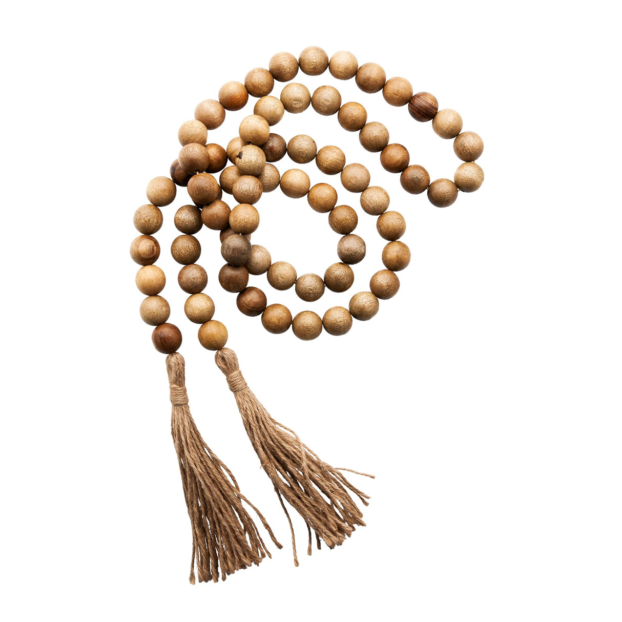 Nanalou Wood Bead Garland | Add a Touch of Boho Style to Your Farmhouse Décor with All-Natural, Handmade Wooden Bead Garland (Walnut, Large) Nanalou