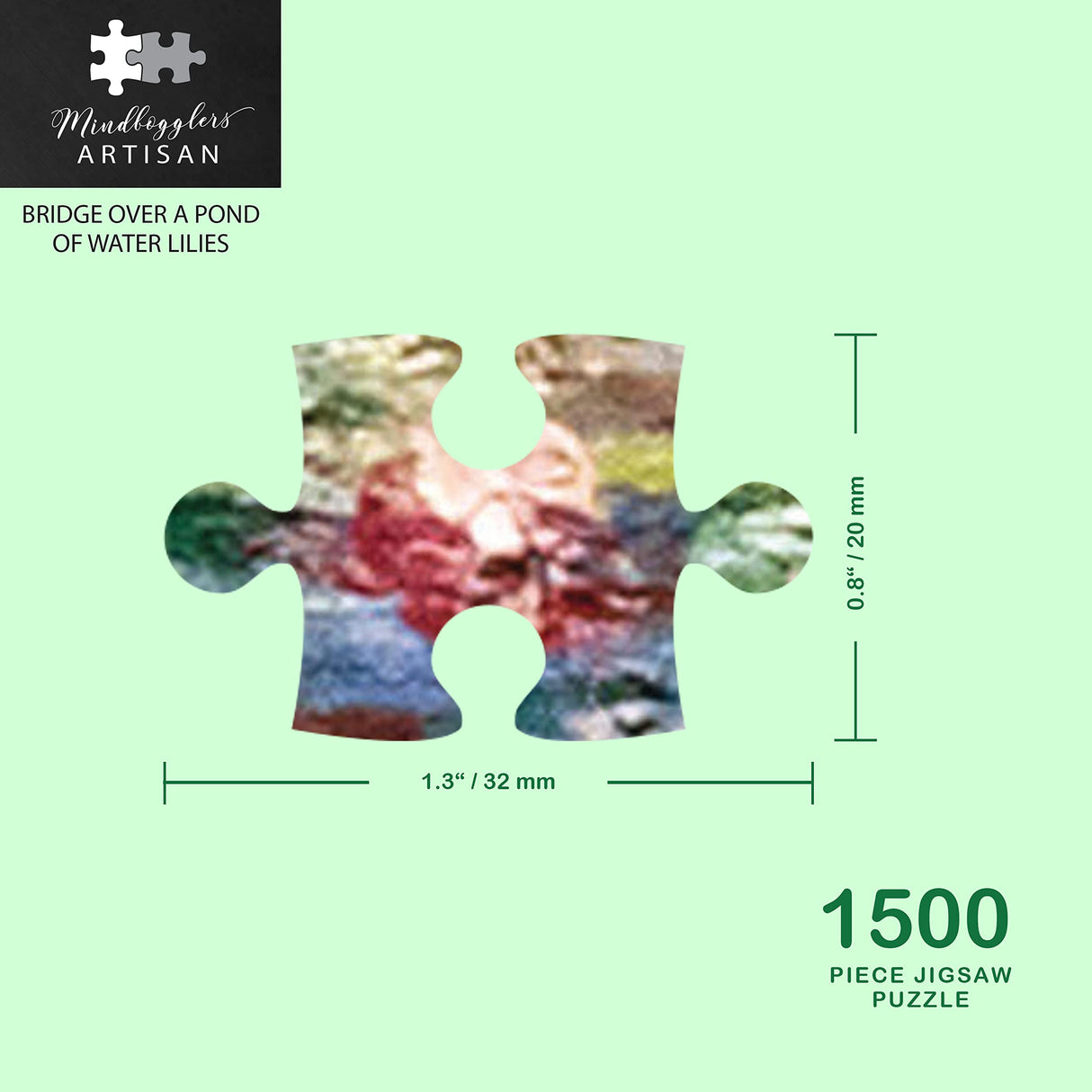 Hinkler Mindbogglers Platinum 1500-Piece Jigsaw Puzzle: Bridge Over a Pond of Water Lilies by Monet - Jigsaws for Adults -Deluxe Jigsaw Puzzles - 33x26in - Intricate Puzzles -Advanced Jigsaws-Hobbies Hinkler