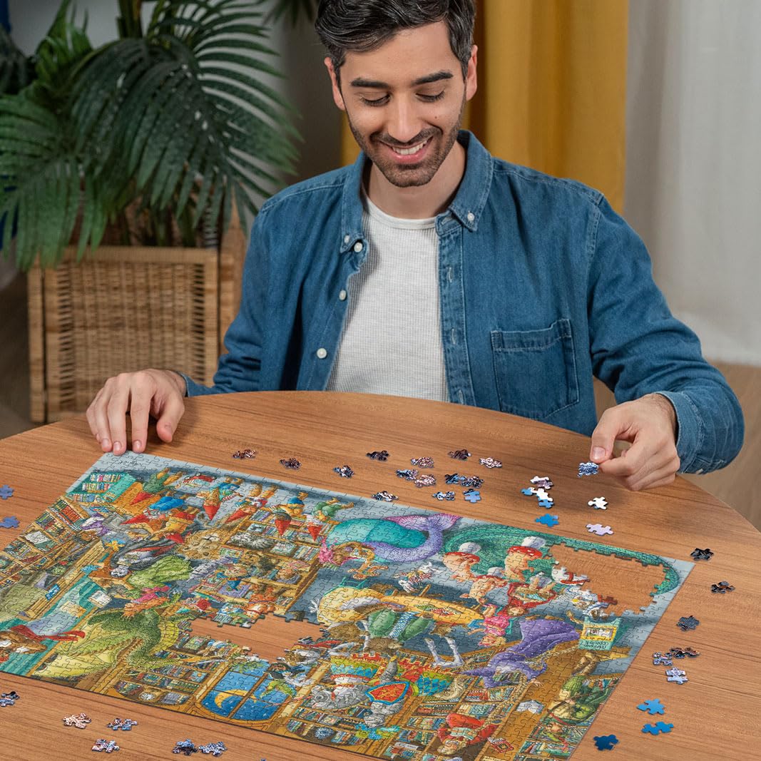 Ravensburger Midnight at The Library 1000 Piece Jigsaw Puzzle for Adults - 12000489 - Handcrafted Tooling, Made in Germany, Every Piece Fits Together Perfectly Ravensburger