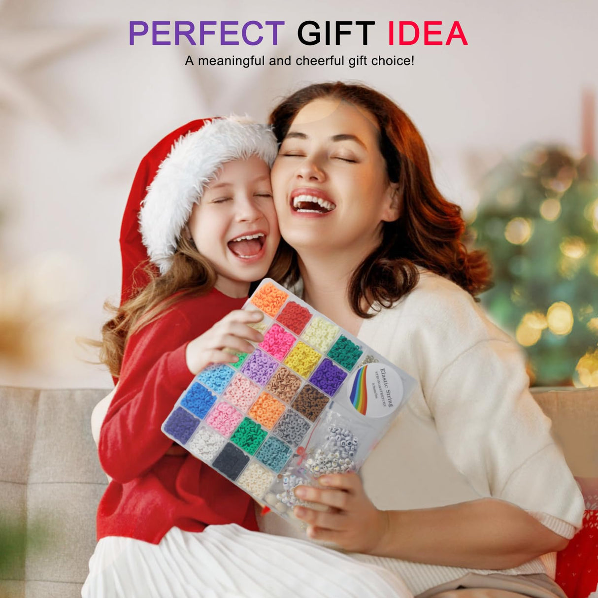 Redtwo 6800 pcs Clay Beads Bracelet Making Kit, Friendship Bracelet Kits Flat Beads for Jewelry Making, Polymer Heishi Set for Bracelet Necklace DIY Crafts Gift for Girls Ages 6-12 Redtwo