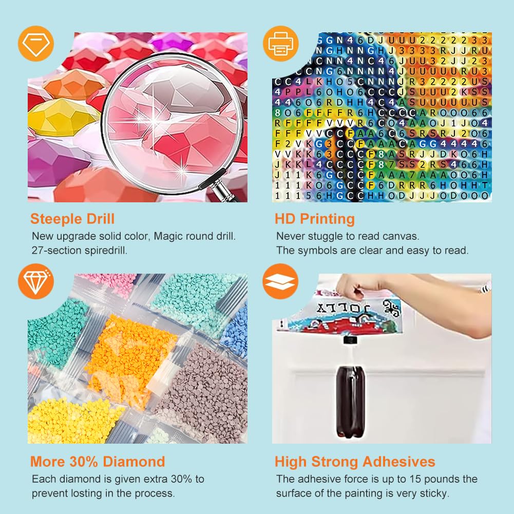 WSLWXSHM Diamond Painting Kits for Adults Dolphin, Round Full Drill Diamond Art Kits, 5D DIY Paint with Diamonds Crafts for Home Wall Decoration Gifts 12×12Inch, Marine Life WSLWXSHM