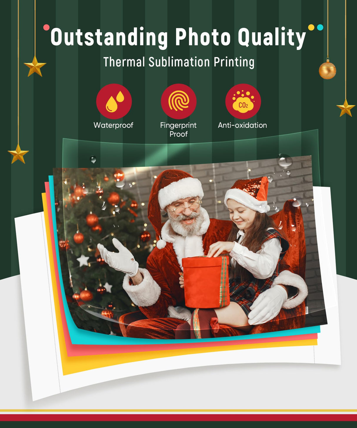 Liene 4x6'' Photo Printer, Wi-Fi, 20 Sheets, Full-Color, Instant Printer for iPhone, Android, Smartphone, Thermal dye Sublimation for Home Use Liene