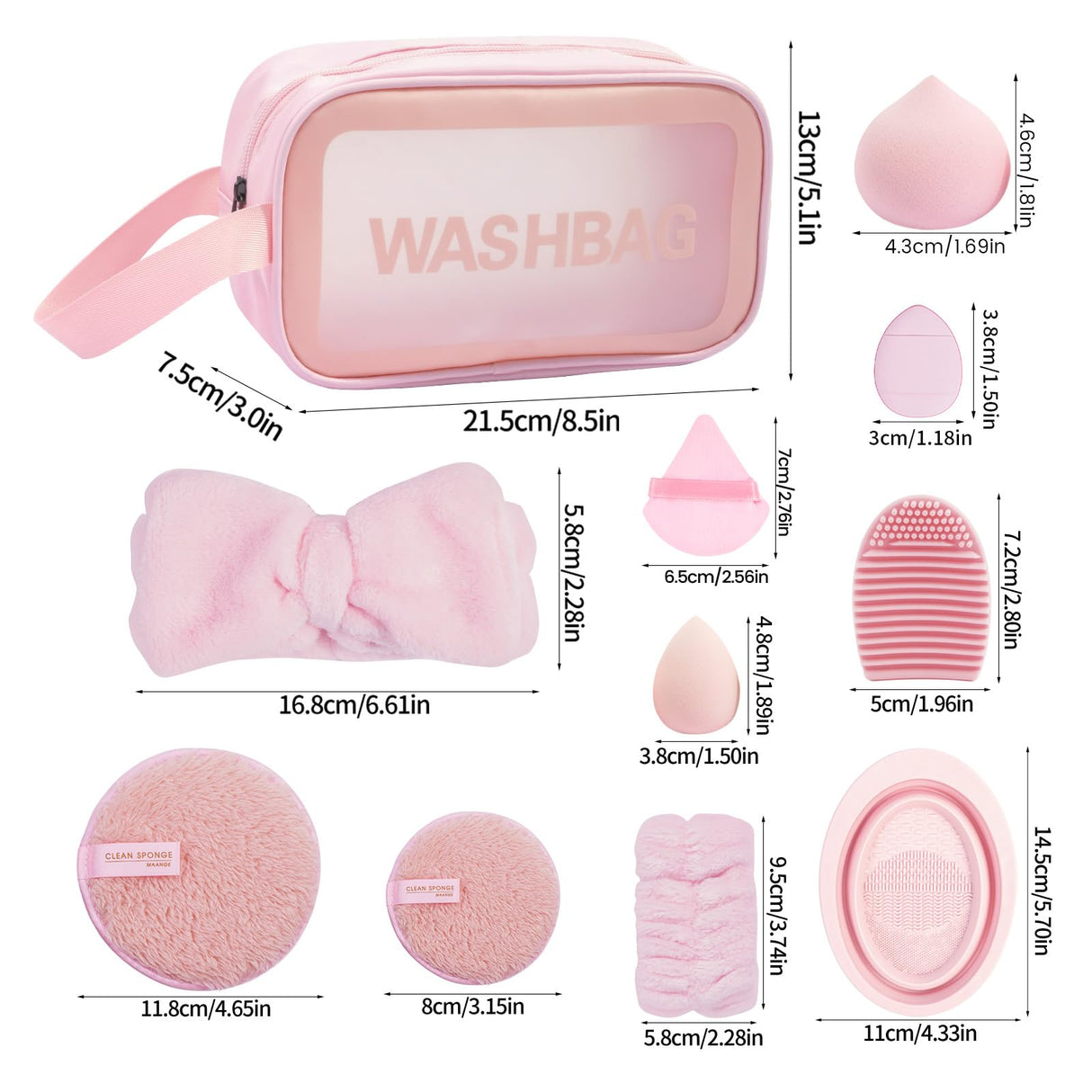 MAANGE Makeup Brushes 54 Pcs Makeup Tool Set, Multi-functional Makeup Kit Premium Synthetic Brush Make up Brushes Set for Women Girl (Pink, 54 Pcs) MAANGE