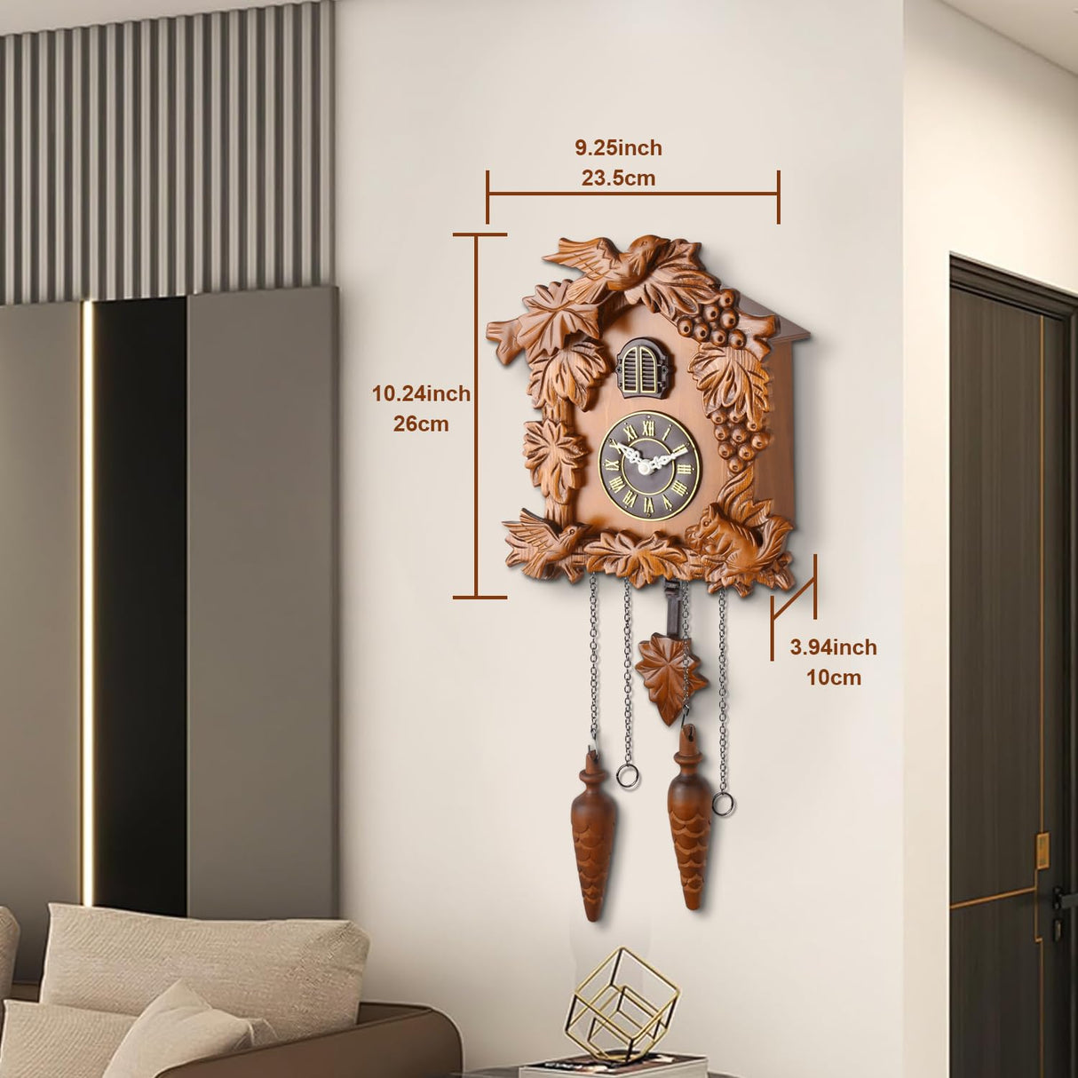 Kendal Handcrafted Wood Cuckoo Clock MX211 Kendal