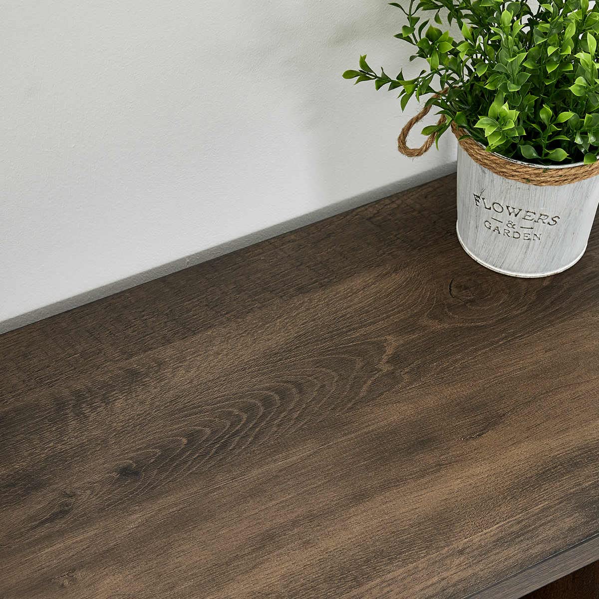 FATORRI Rustic Short 2 Shelf Bookshelf, Industrial Low Wood Bookcase, Farmhouse Small Book Case for Small Space (Walnut Brown) FATORRI