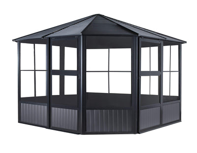 Sojag Outdoor 12' x 12' Charleston Solarium, Outdoor Sun Shelter and Shade Structure