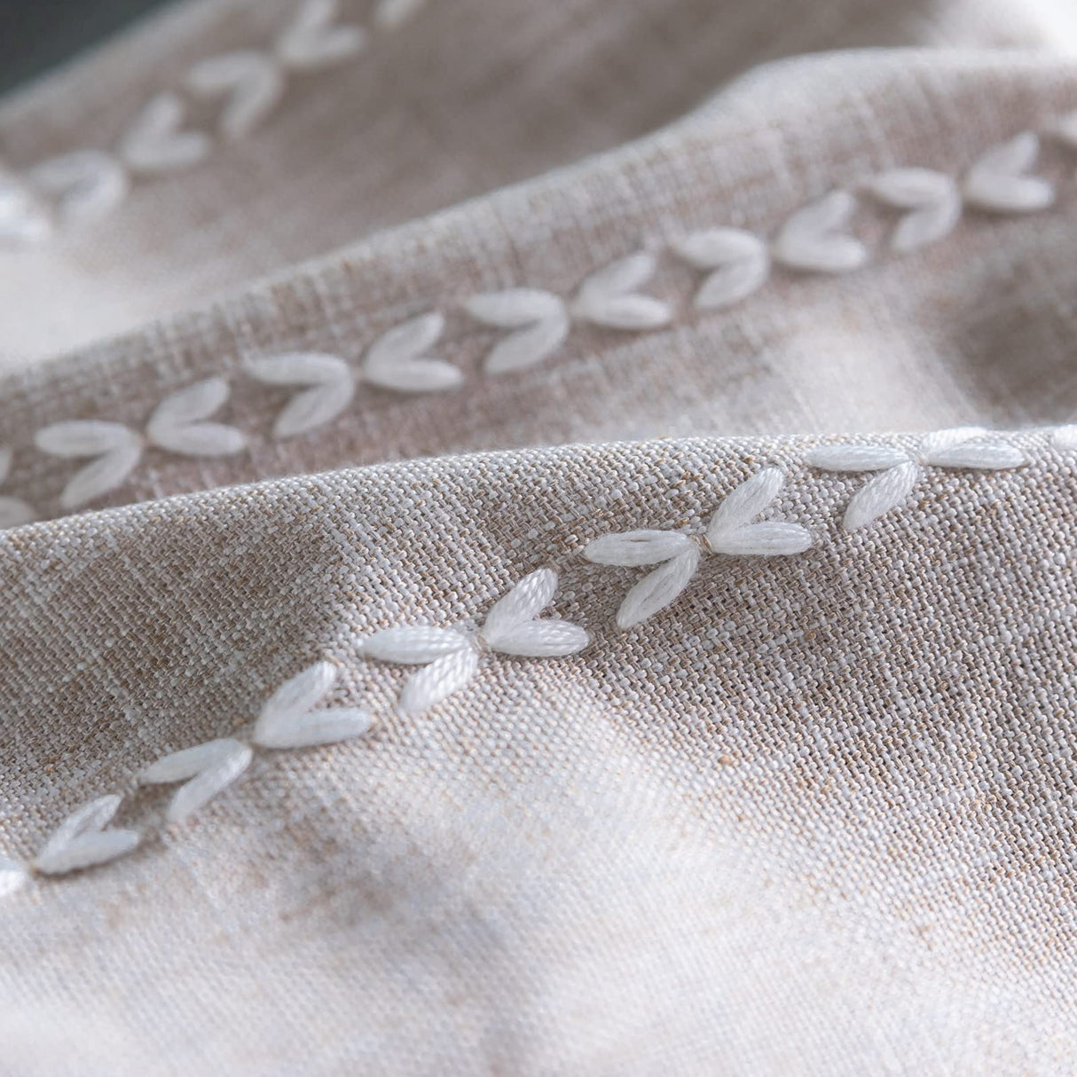 RoomTalks Country Farmhouse Cotton Polyester Curtains for Bedroom Living Room 63 Inch Length Light Filtering Boho Chic Cabin Rustic Window Curtain Panels with Tassels Striped Bohemian Draperies RoomTalks