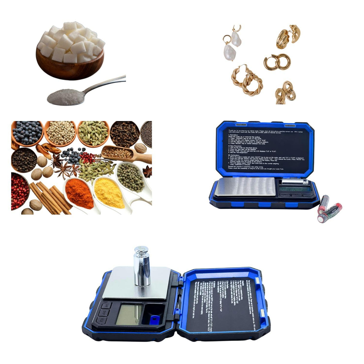 Siper Digital Pocket Scale with LCD Display That Lights Up, 0.01g x 200g Precision Measurement, 50g Calibration Weight and 2 AAA Batteries Included. 1 Click and 6 Unit Conversion. SIPER