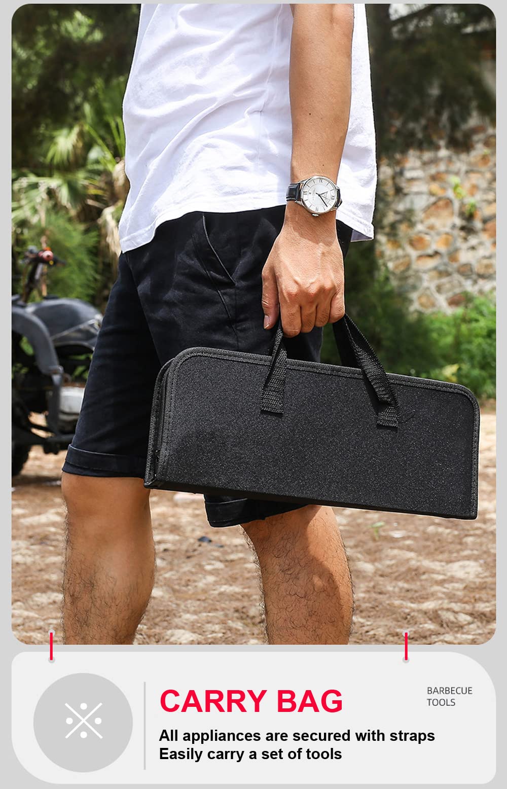 BBQ Grill BBQ Accessories, Stainless Steel Grill Tools Grilling Accessories Grill Set Barbecue Grill Accessories for Outdoor Grill, BBQ Tools Grill Utensils Grilling Tools SUJAYU