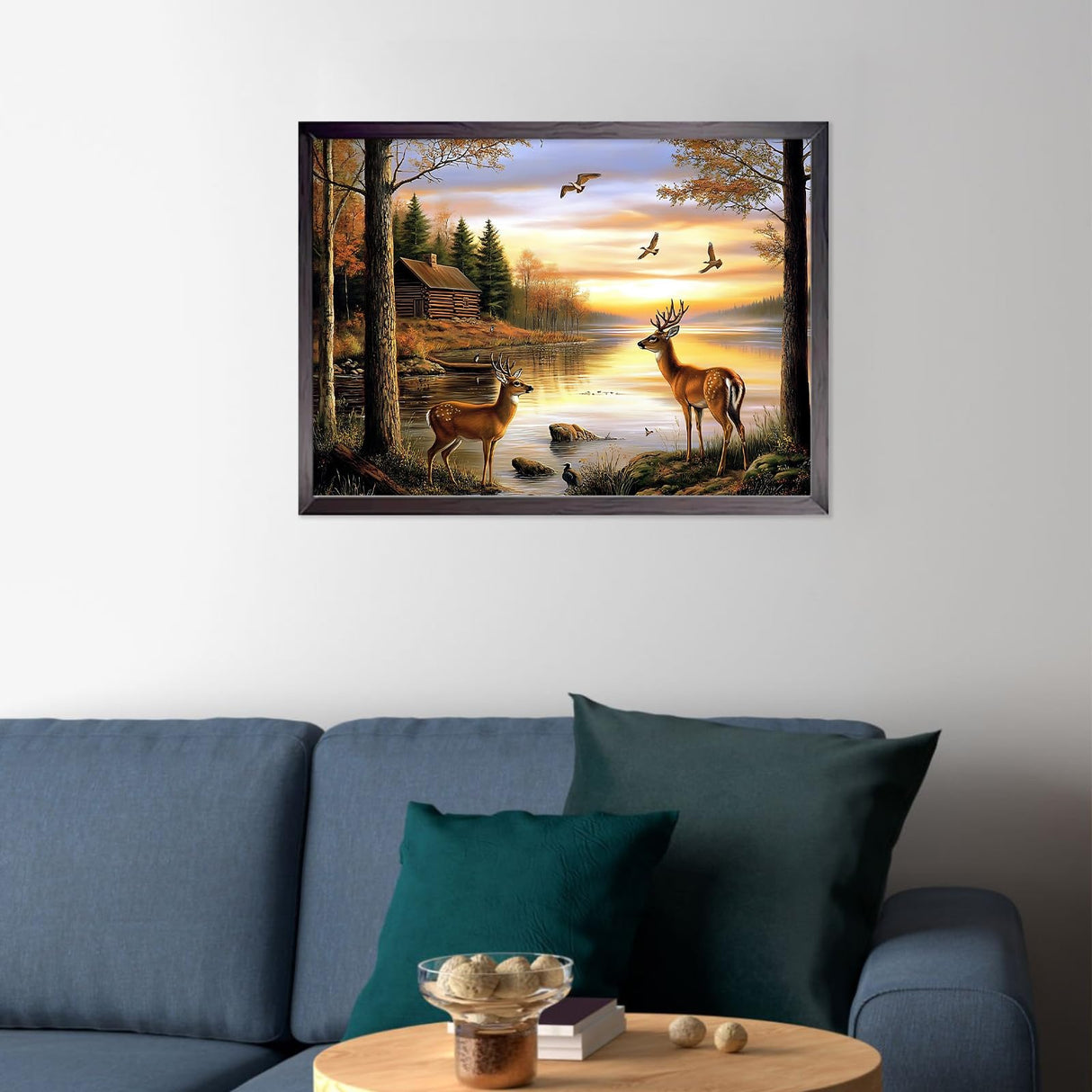 CEOVR Deer Diamond Art Kits for Adults, 5D DIY Full Drill Animal Diamond Painting Dots Crystal Gem Art, Adult Crafts Kits Arts and Crafts, Wall Decor for Home Office 12x16inch CEOVR