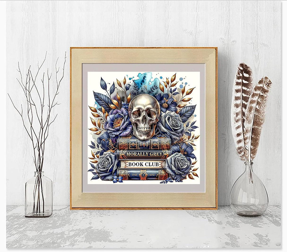 ARPADAMO Skull Book Diamond Art Kits for Adults,5D Diamond Painting DIY Book Diamond Art Diamond Painting Kits for Adult,Round Full Drill Diamonds, Diamond Art Kits for Home Decor-14x14inch ARPADAMO