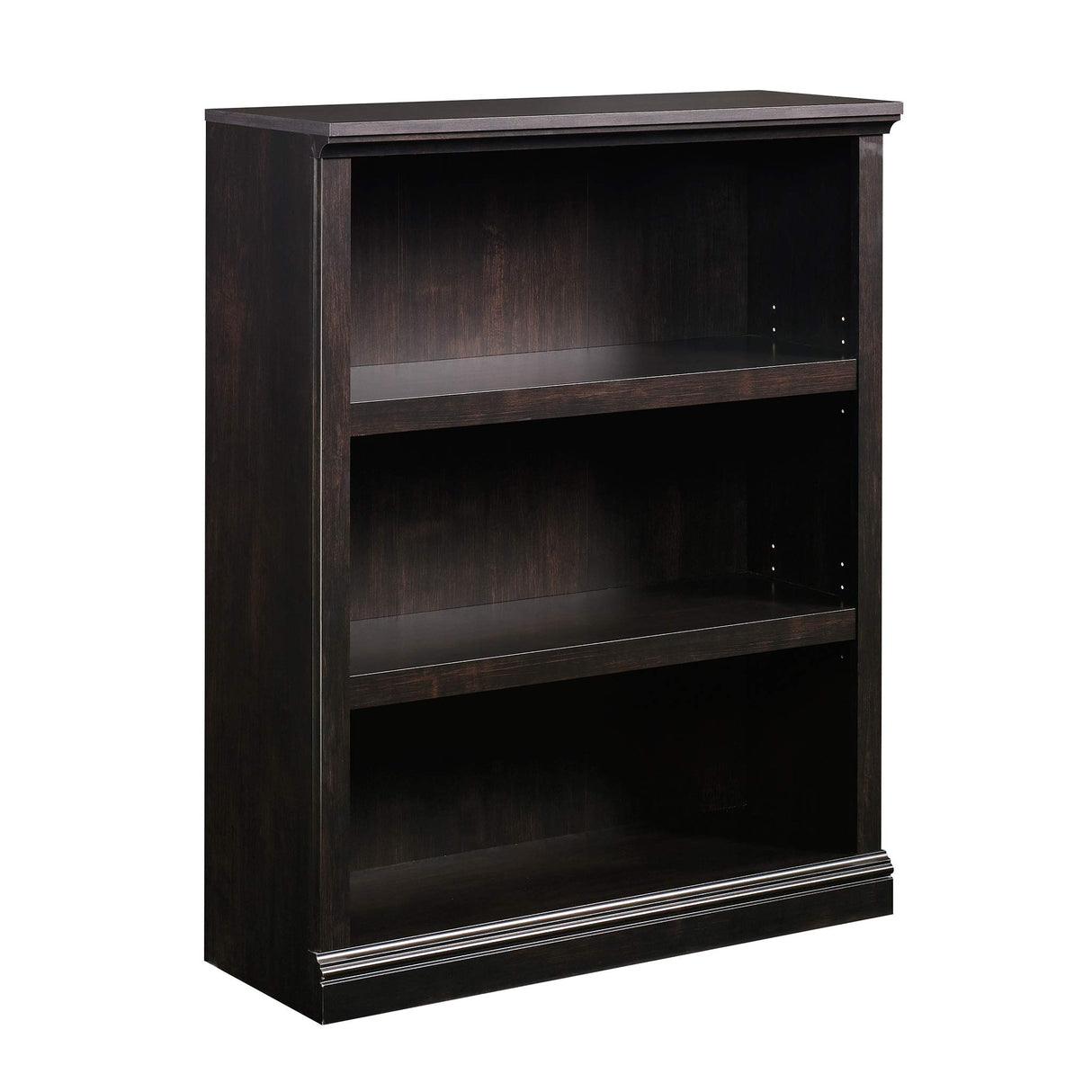 Sauder 3 Tier Book Shelf Wooden Bookcase Multipurpose Bookshelf for Home Office, Living Room, in Estate Black Sauder
