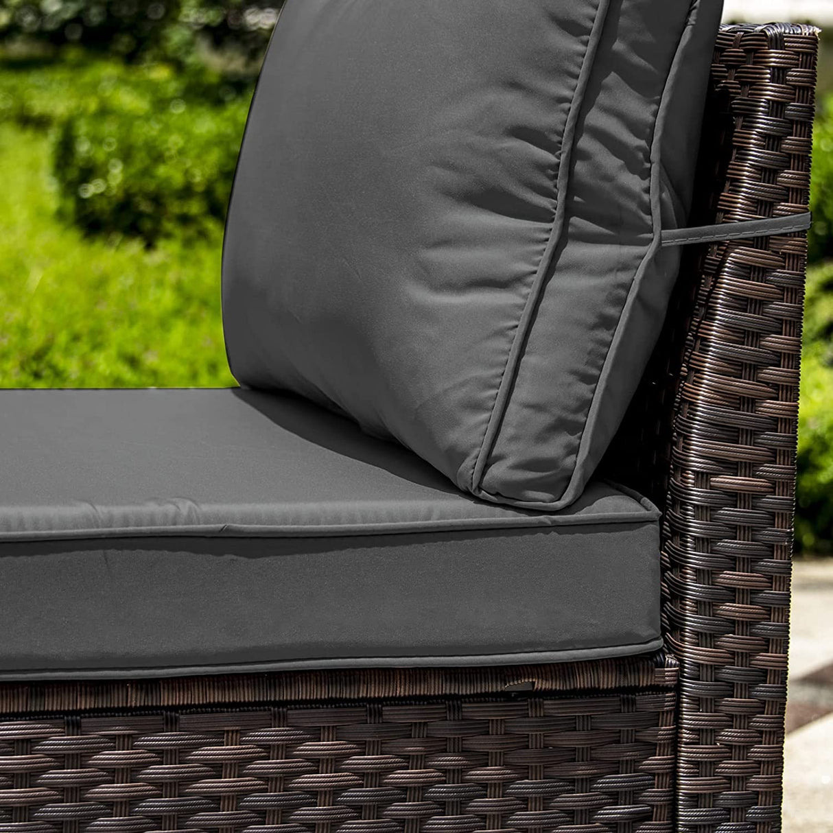 RTDTD Outdoor Patio Furniture Set with Propane Fire Pit Table, 13 Pieces Outdoor Furniture Patio Sectional Sofa Conversation Sets w/ETL Approved 43" Gas Outdoor Fire Table & Coffee Table (Grey) RTDTD