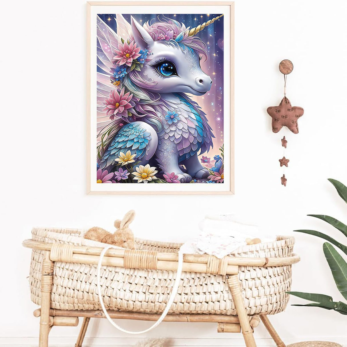 igoodom Diamond Art Kits for Adults, Unicorn Diamond Art Kits, Full Drill Round Unicorn Diamond Painting Kits, DIY Gem Art and Crafts for Home Wall Decor Gift 12x16inch igoodom