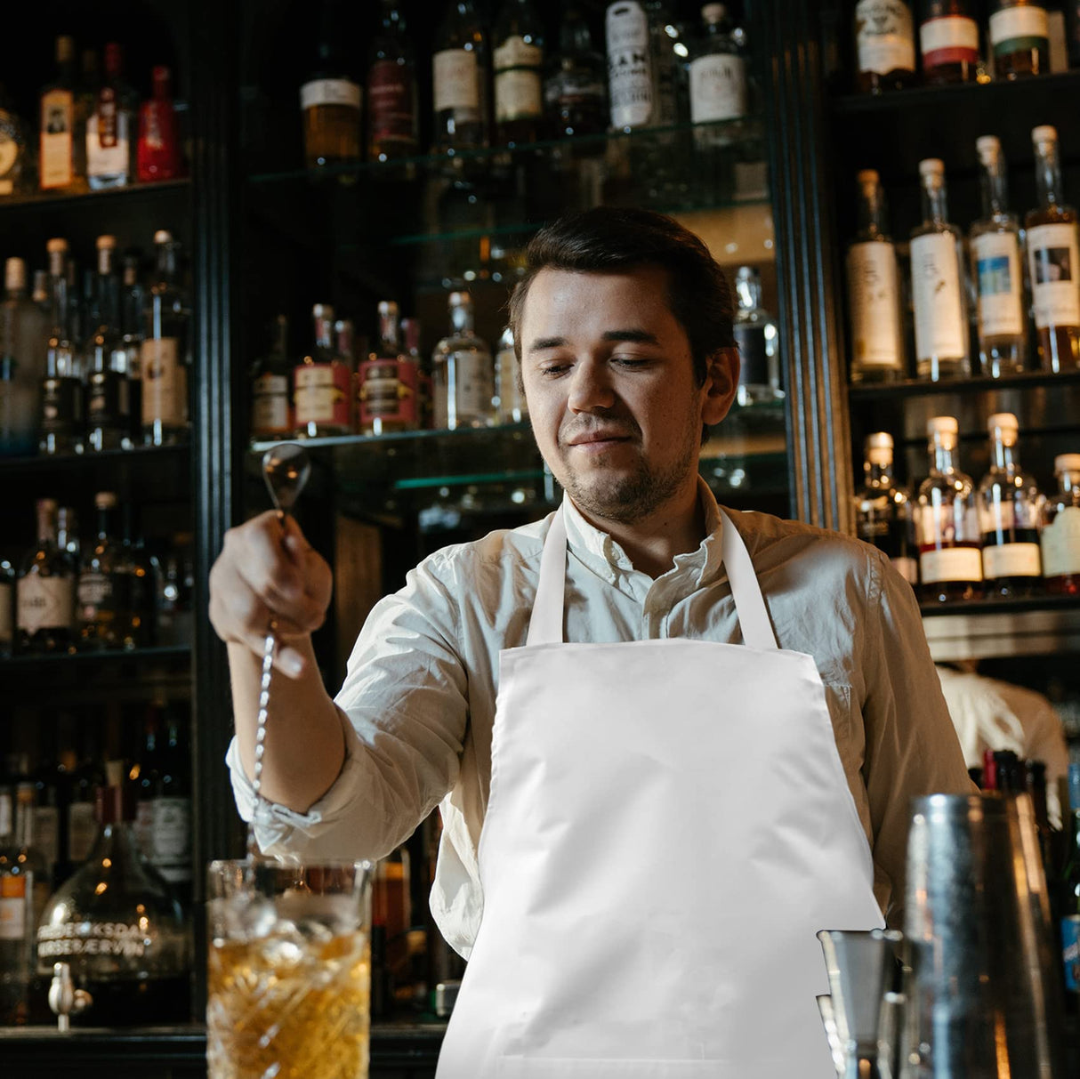 MR.R Sublimation Blanks White Aprons,Sublimation Bib Aprons,Unisex White Apron for Heat Transfer Printing,Kitchen Crafting BBQ,25x30 inch (2) MR.R