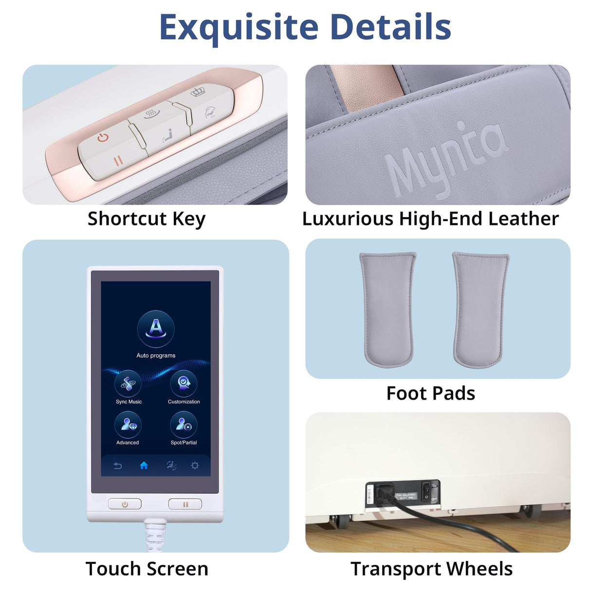 MYNTA 2025 4D Massage Chair for Full Body, Zero Gravity Recliner with 4D+2D Dual Mechanism, Waist & Shawl Heating with Extended SL-Track, Foot & Calf Massager, Music Sync with Hi-Fi Bluetooth Speaker MYNTA