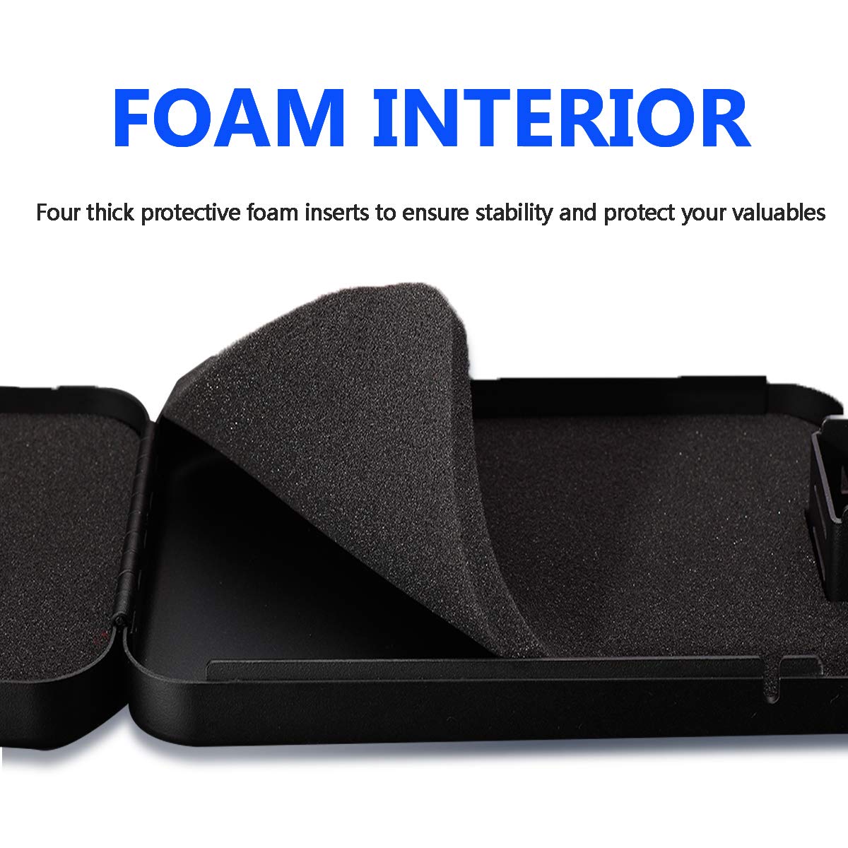 Younion Pistol Safe, Portable Travel Gun Safe,Handgun Lock Box, Gun Safes for Cars, Black Younion