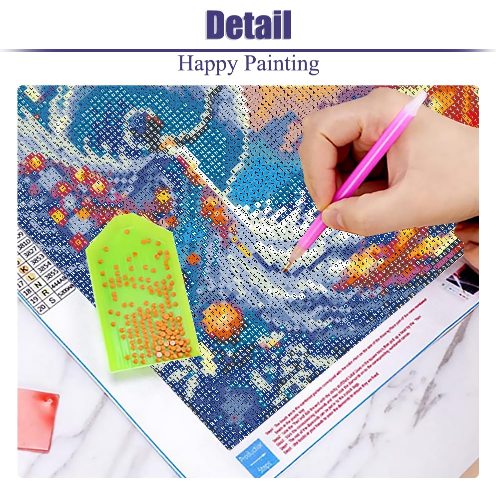 uuxsretaio Diamond Art Kits for Adults, Phoenix Diamond Painting Kits for Adults, DIY 5D Diamond Dots Art Kits,Full Drill Paint with Diamonds, Gem Arts and Crafts for Home Wall Decor 13.7x13.7 Inch uuxsretaio