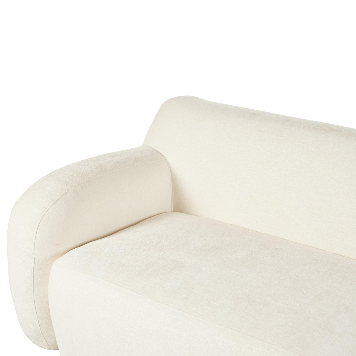 LUMISOL 81.5" Upholstered Curved Sofa Couch for Living Room, 3-Seat Minimalist Sofa, Modern Love Seat Furniture for Apartment Office Small Space, No Assembly Required, Beige LUMISOL